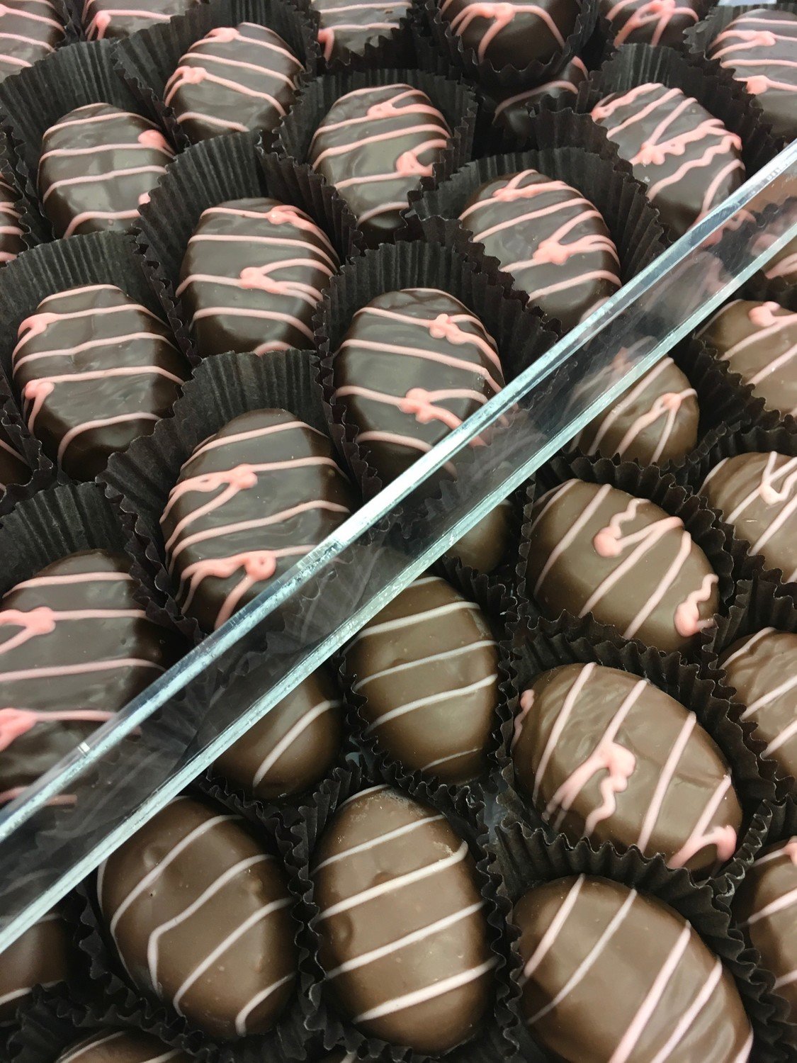 F - Choose your Favorite MILK CHOCOLATE COVERED Soft Center or Jelly and Box Size.