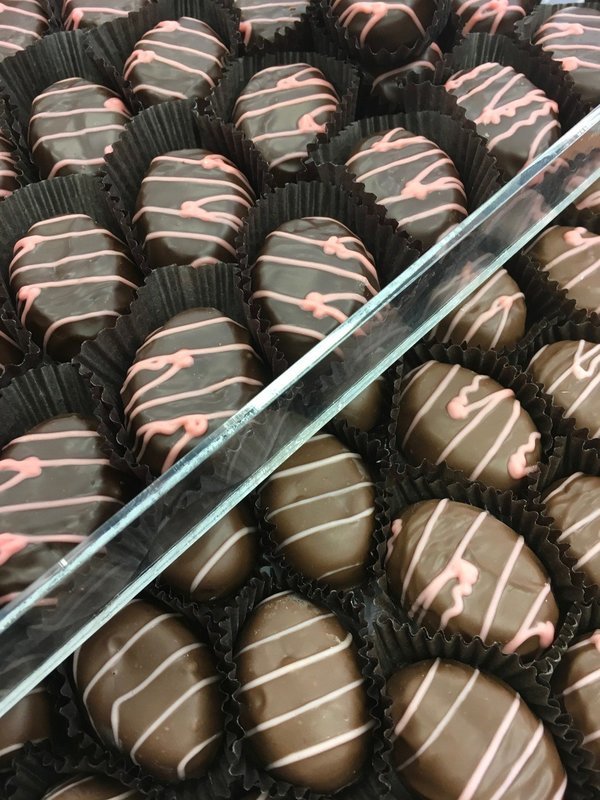 F - Choose your Favorite MILK CHOCOLATE COVERED Soft Center or Jelly and Box Size.