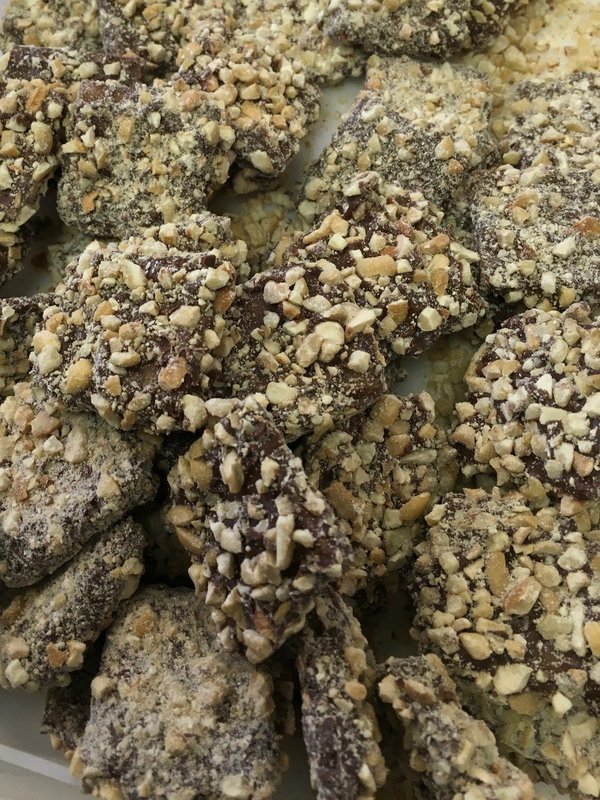 F - Almond Buttercrunch.  Choose Size