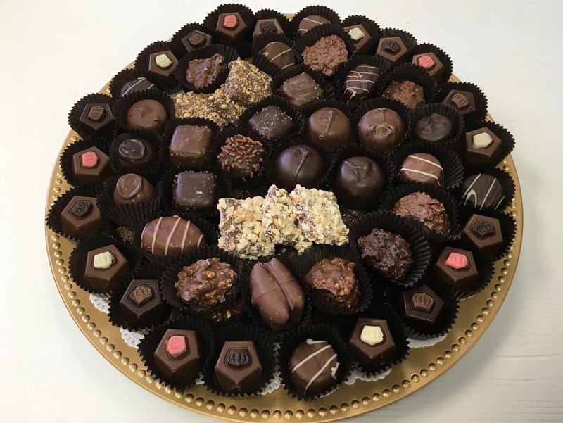 F - 2.5 Lbs. Assorted Chocolate Tray.  STORE PICK UP ONLY