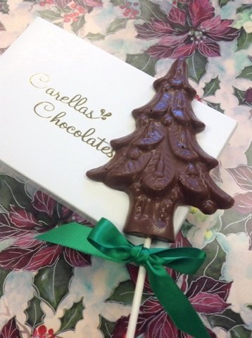 F - Half Pound of Milk and Dark Chocolates with Milk Chocolate Tree Pop (bagged).