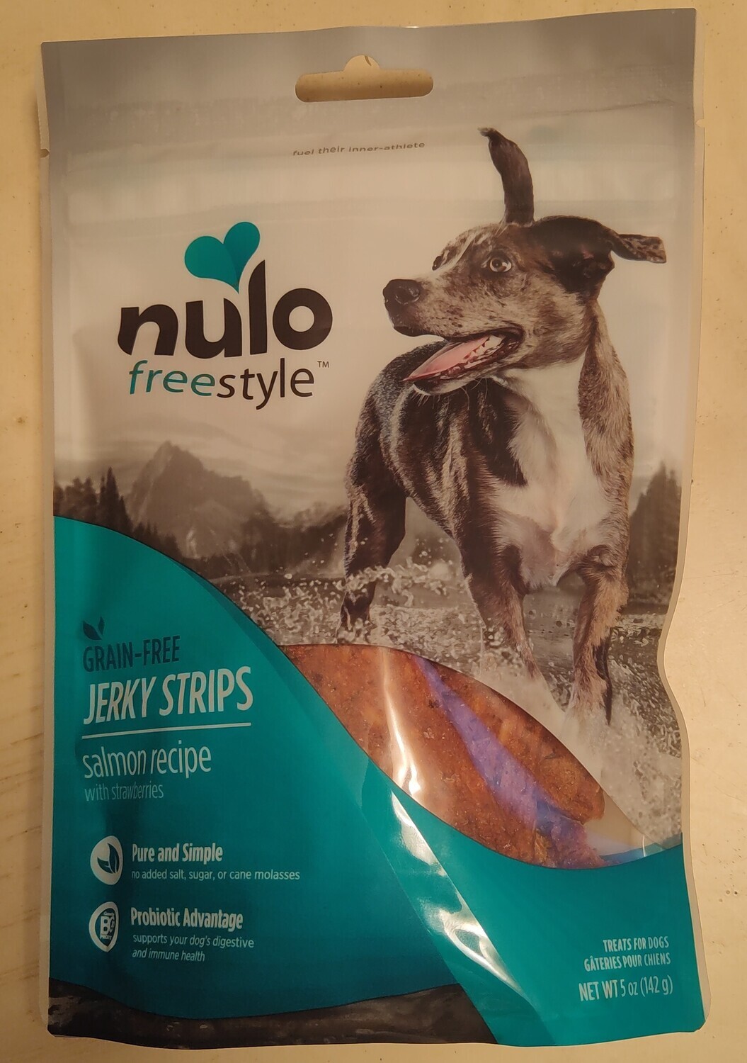 Nulo Freestyle Grain Free Jerky strips-Salmon recipe