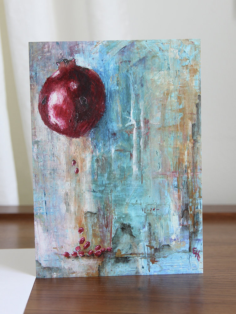 5x7 Greeting Card with Envelope - Pomegranate 5x7 Greeting Card with Envelope - Pomegranate