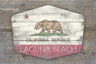 Laguna Beach CA Bear Flag Poster Laguna Beach CA Bear Flag Poster
