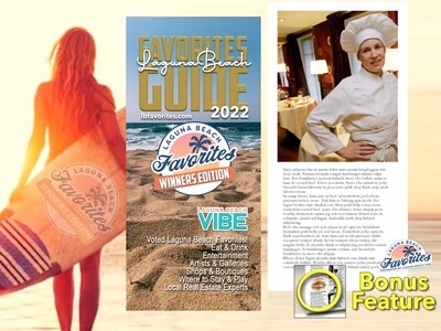 2022 Laguna Beach Favorites Guide Winners Edition Full-Page w/ Small Product Feature
