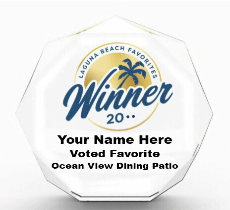 Laguna Beach Favorites Winner&#39;s Acrylic Block Award - Octagonal