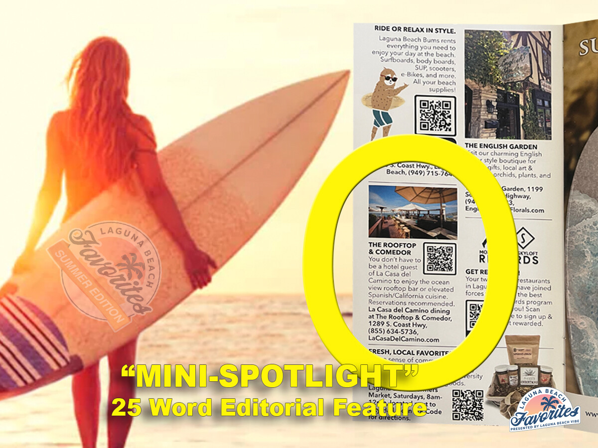 2023 Laguna Beach Favorites Guide Summer Edition 25-Word Mini-Spotlight