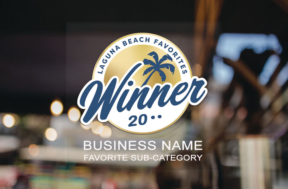 Laguna Beach Favorites Window Cling