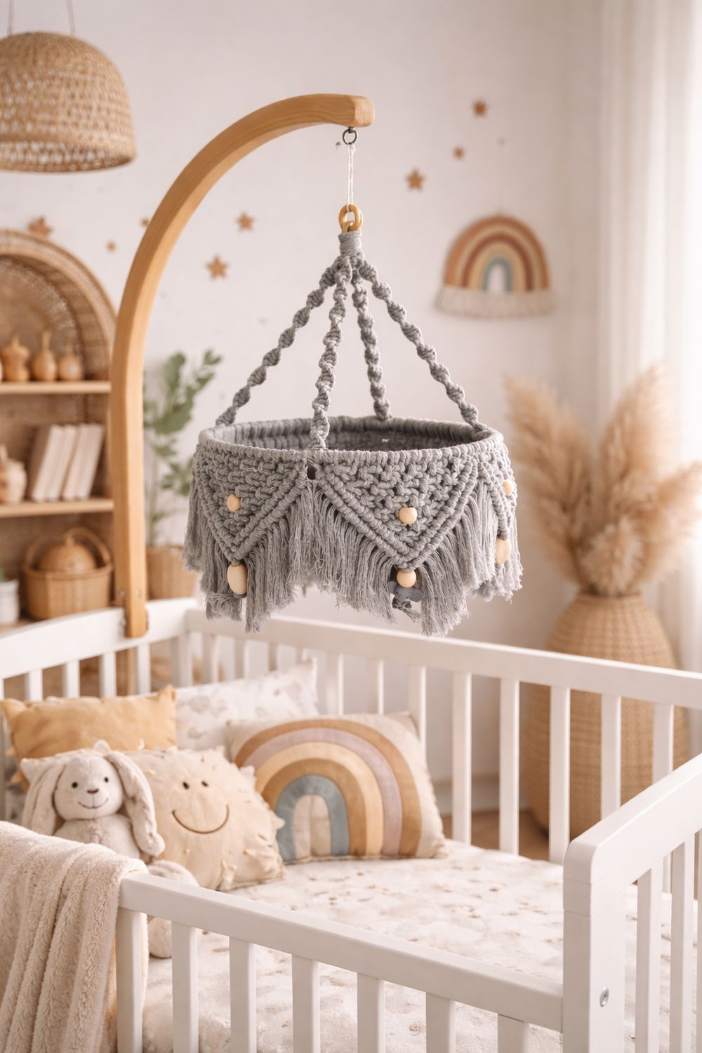 Mobile macramé petit éléphant