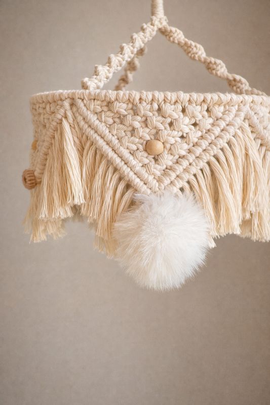 Mobile macramé fleur de coton