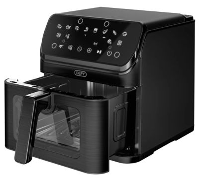 Black Digital Airfryer with Clearcook Window, 7.6L