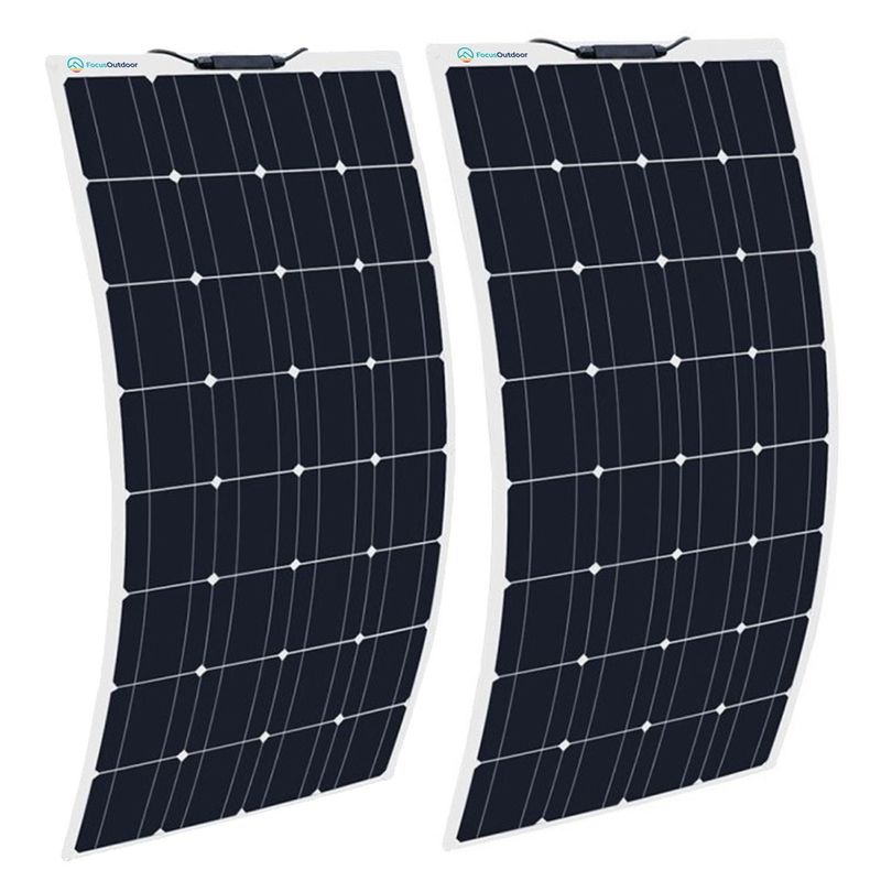 2 x 250W Semi-flexible Solar Panels (incl extra MPPT and roof installation)