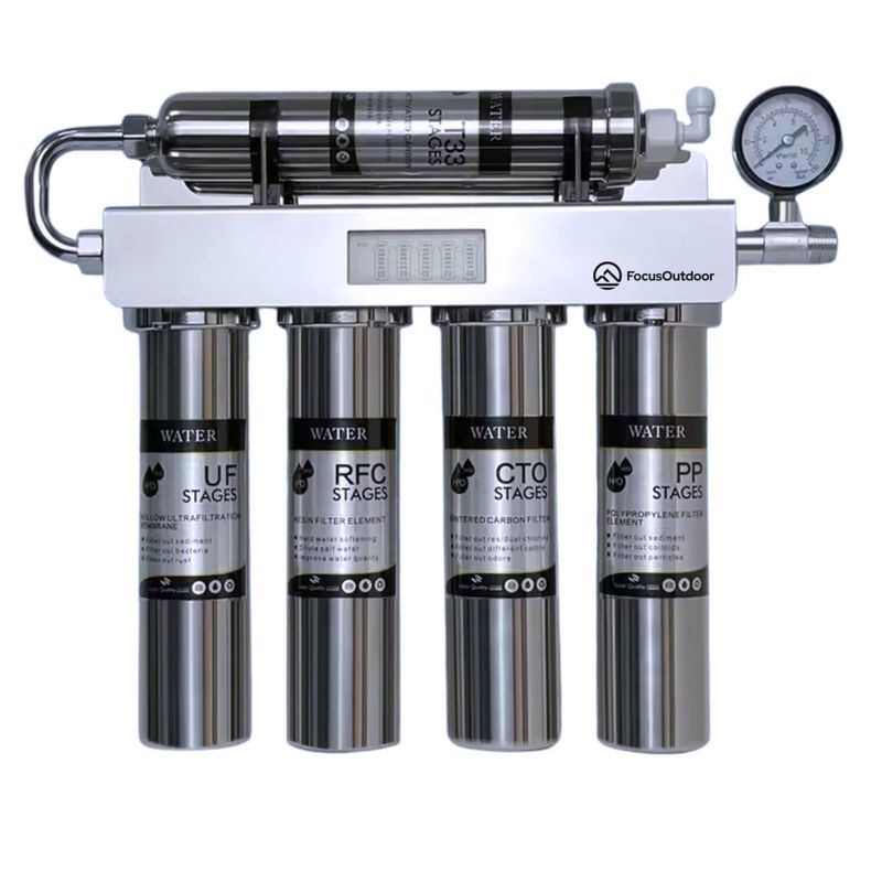 FocusOutdoor® 5-Stage Stainless Steel Water Filter System (incl installation)