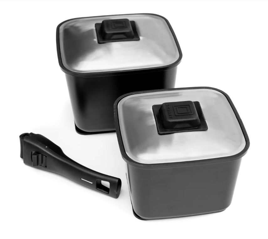 Stackable square pot set