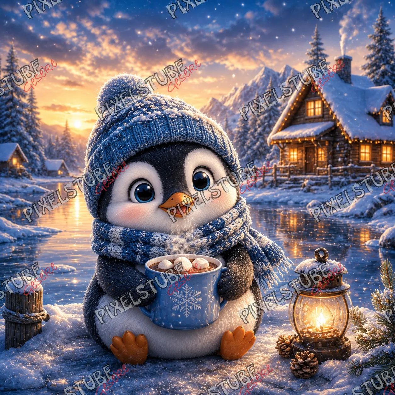 Pinguins süße Winterzeit