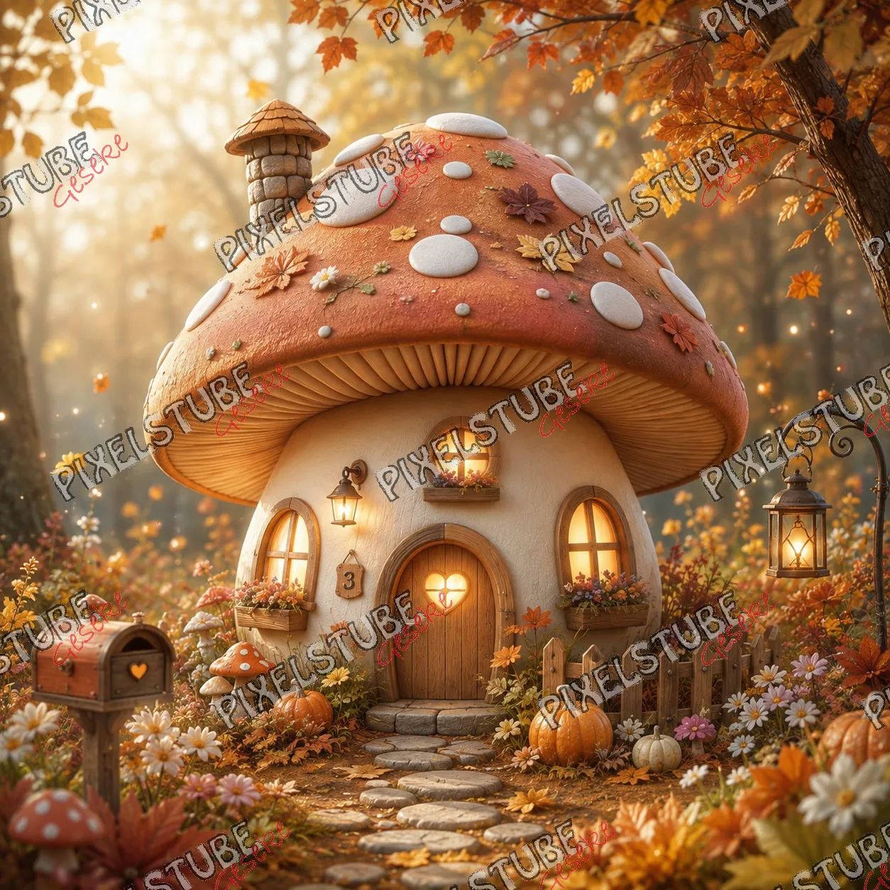 Herbstzauber im Pilzhäuschen