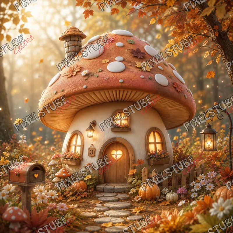 Herbstzauber im Pilzhäuschen