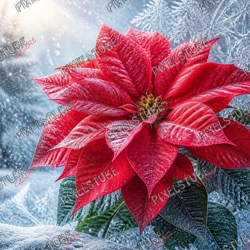 Weihnachtsstern im Schnee Weihnachtsstern im Schnee