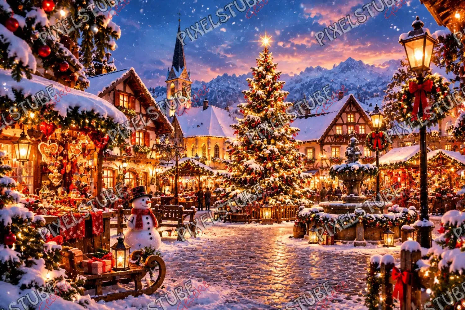 Ein Dorf im Weihnachtsglanz Ein Dorf im Weihnachtsglanz