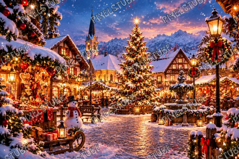 Ein Dorf im Weihnachtsglanz Ein Dorf im Weihnachtsglanz