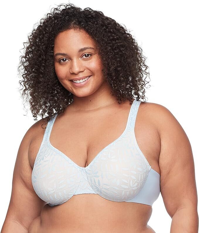 Olga Women&#39;s Sheer Leaves Minimizer Bra