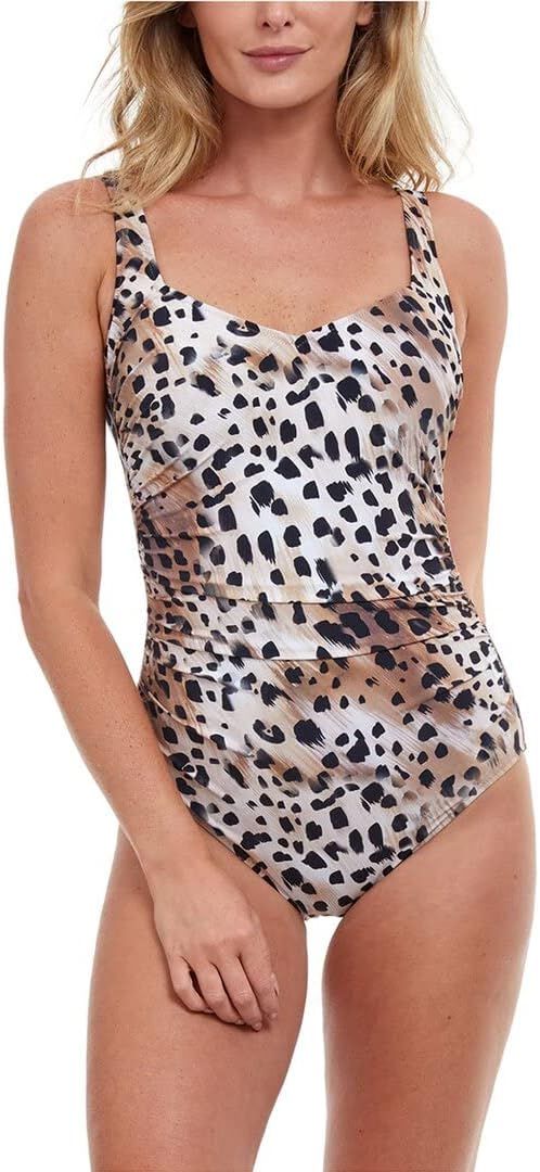 Gottex Women&#39;s Animalia East Square Neck One Piece Swimsuit