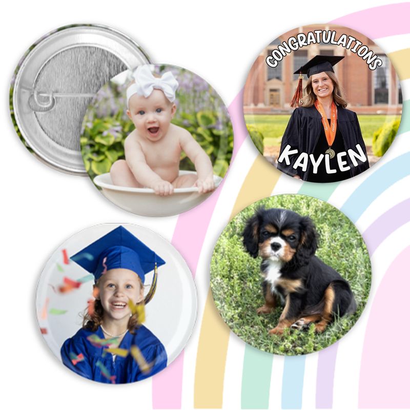 Custom Photo Button Pins Custom Photo Button Pins