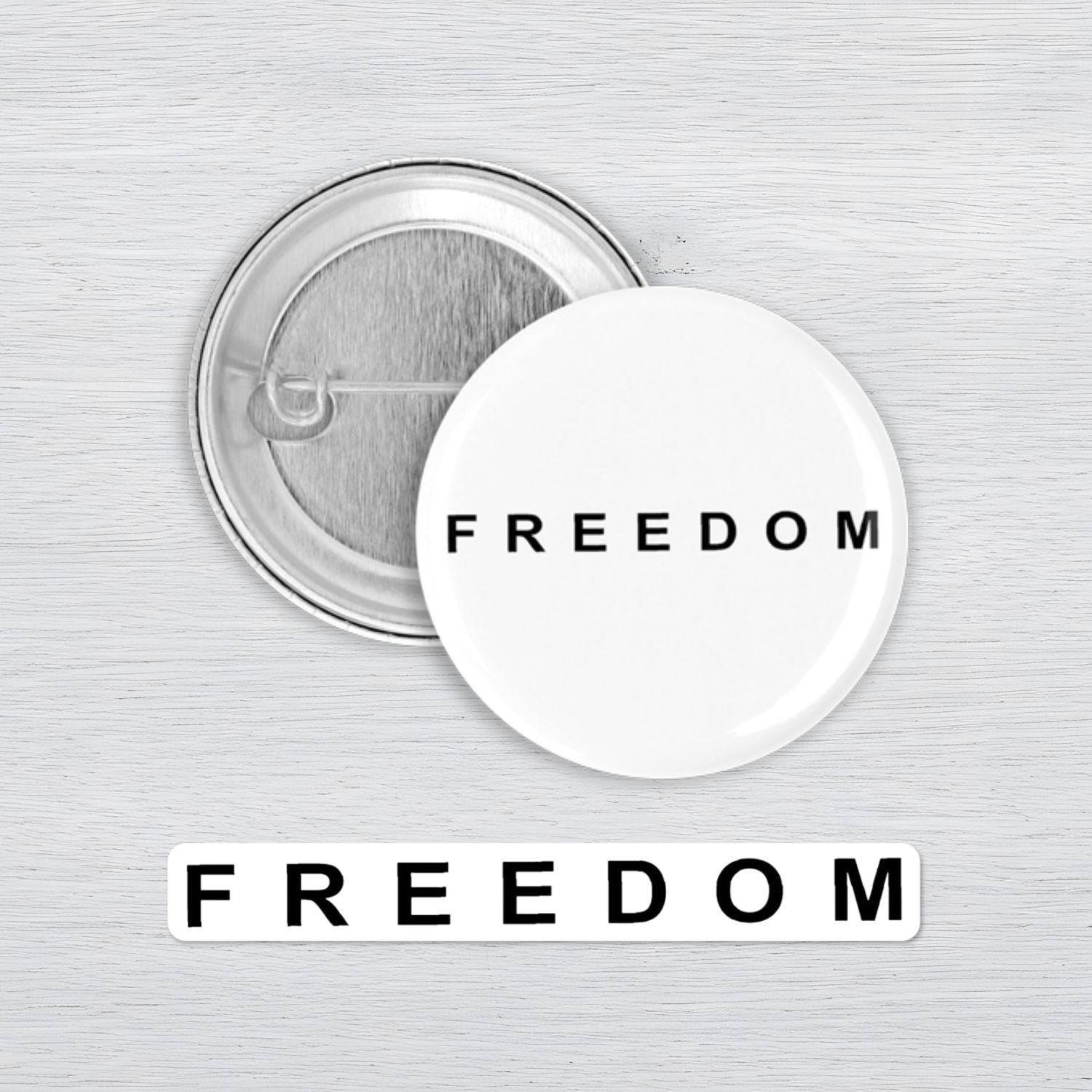 Freedom Button & Sticker Freedom Button & Sticker