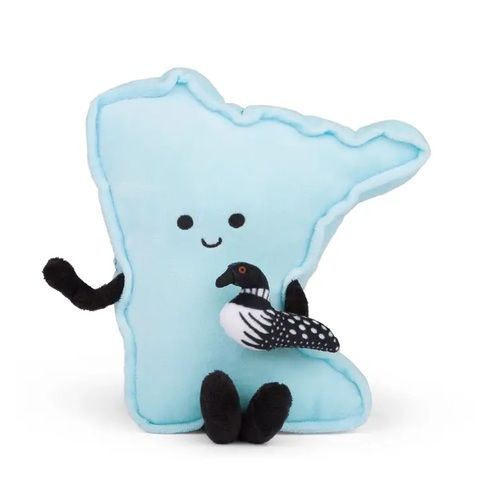 Minnesota State Plush with Tiny Loon | Plush Toy | Gift