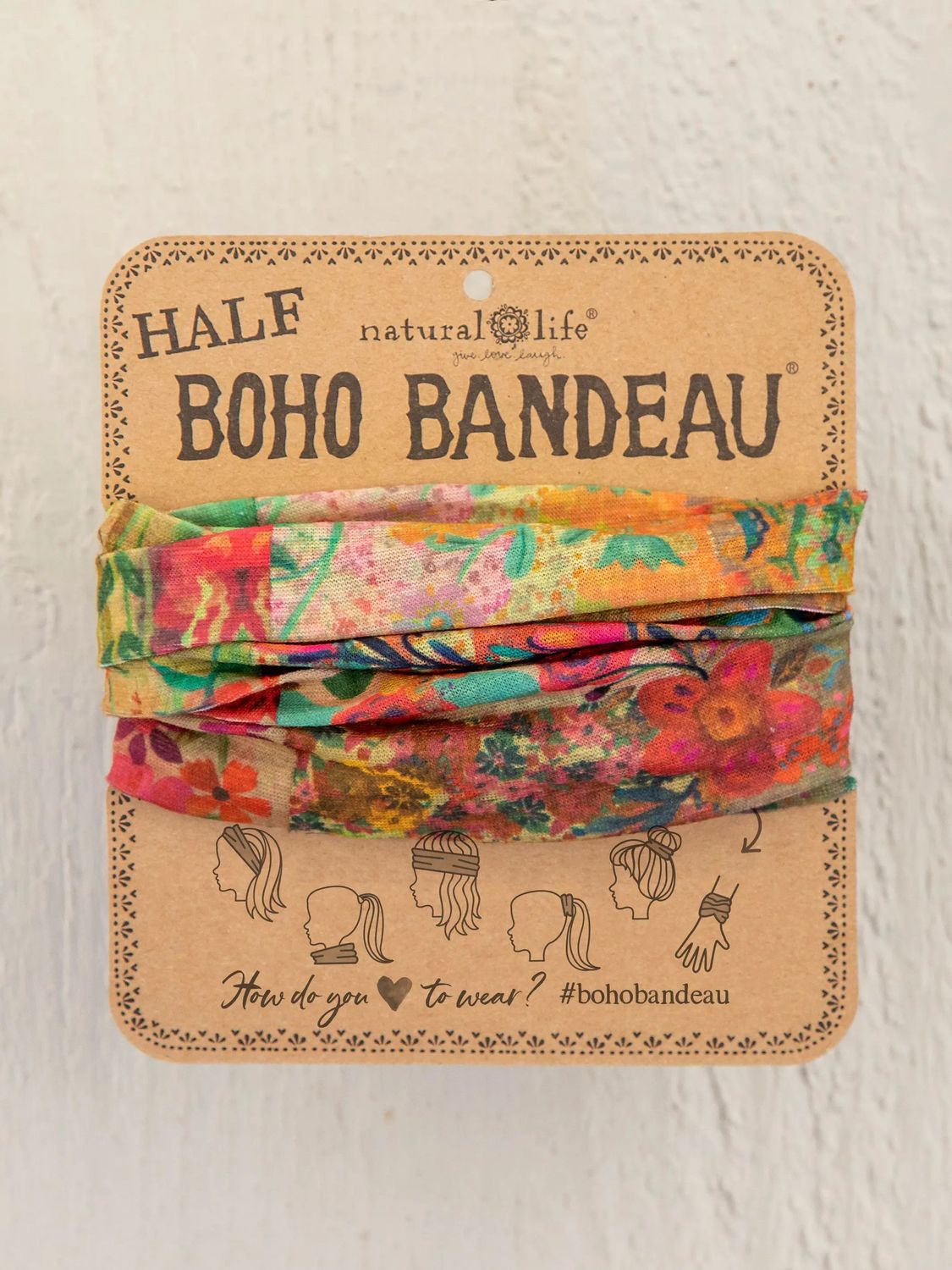 Bbw000080 Natural Life - Half Boho Bandeau® Headband