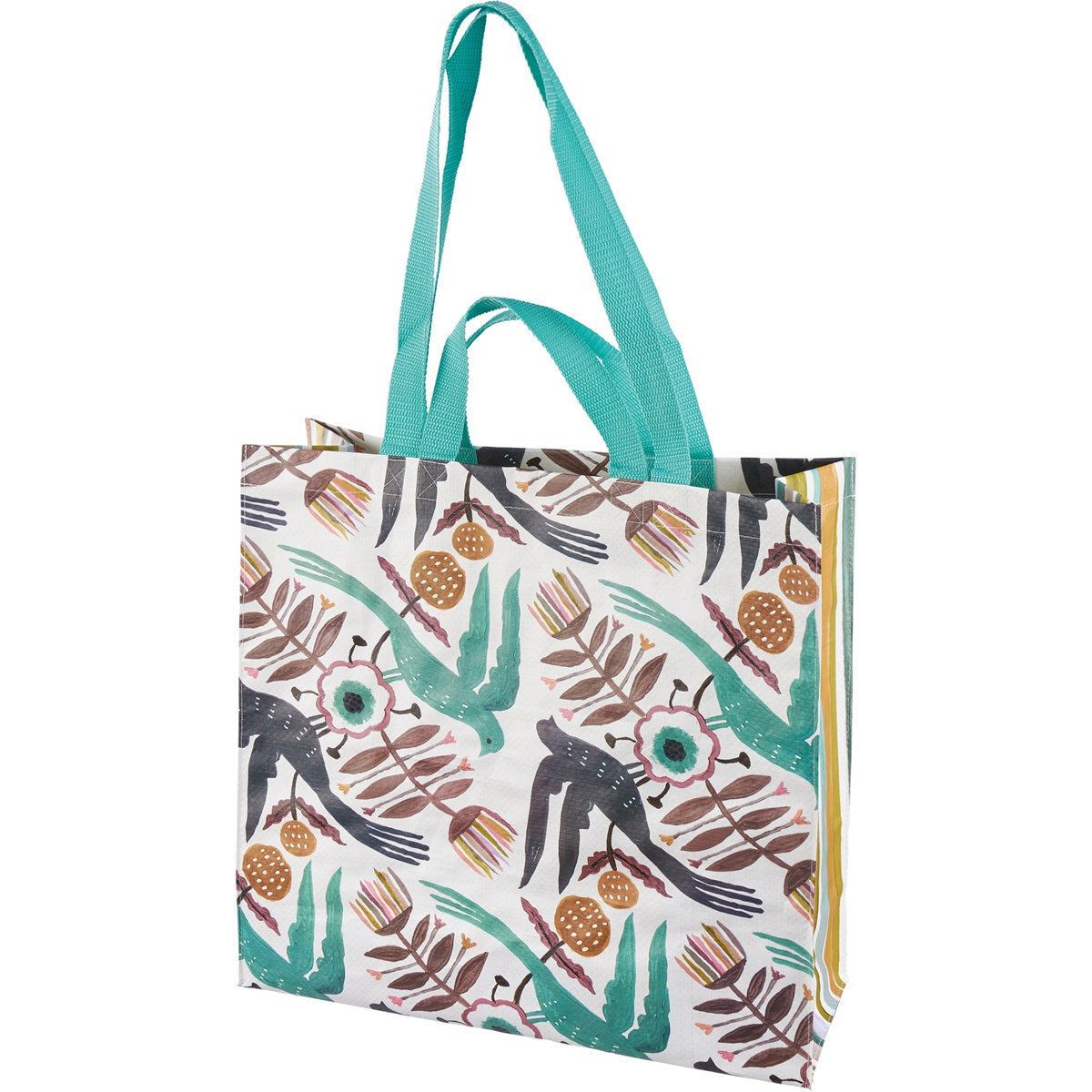 Blue Bird Market Tote Bag | 15.50  x 15.25  x 6