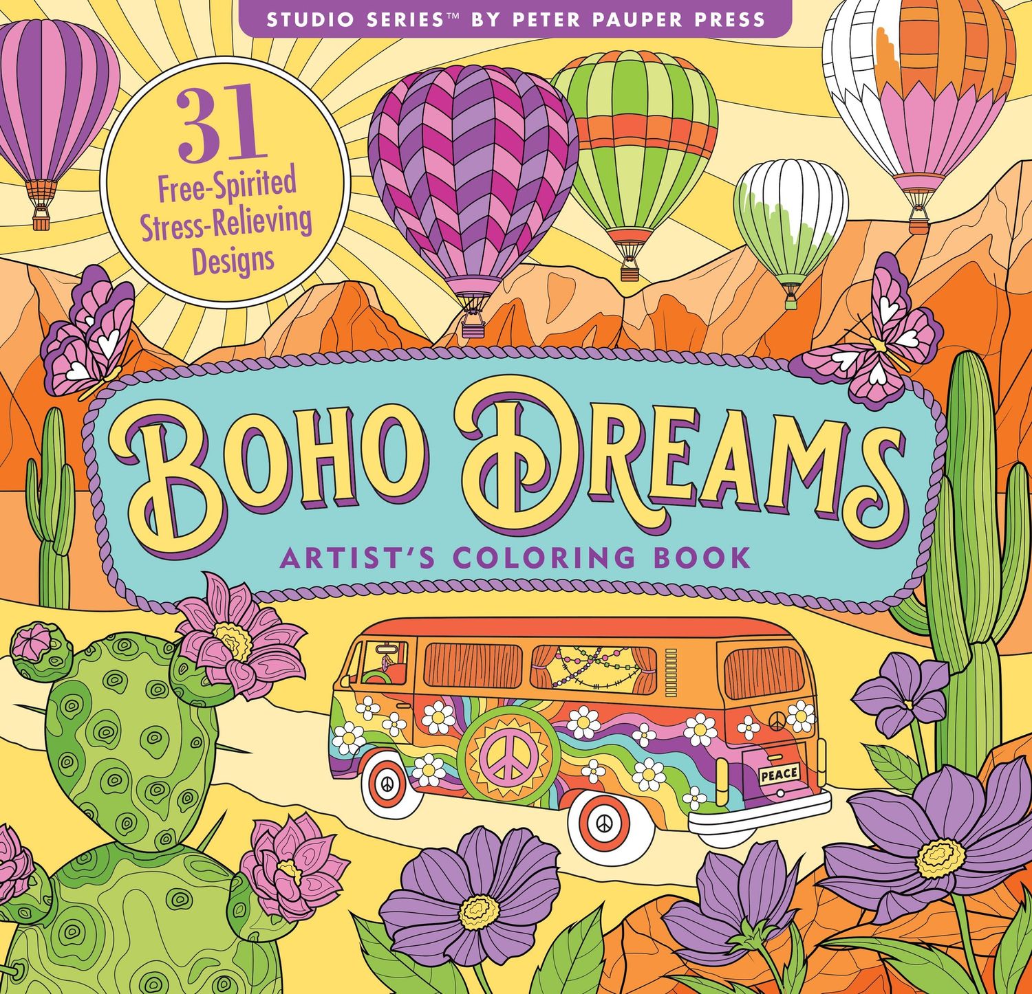 Boho Dreams Adult Coloring Book -back)