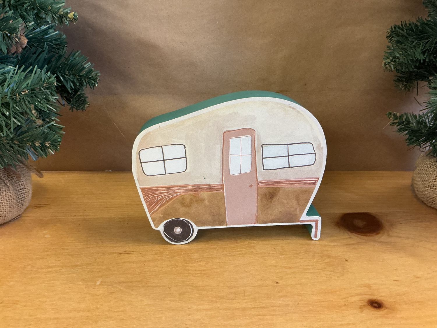 Camper Van Cut Out - Wooden Block