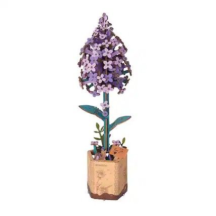 DIY 3D Wood Puzzle Lilac 154pcs