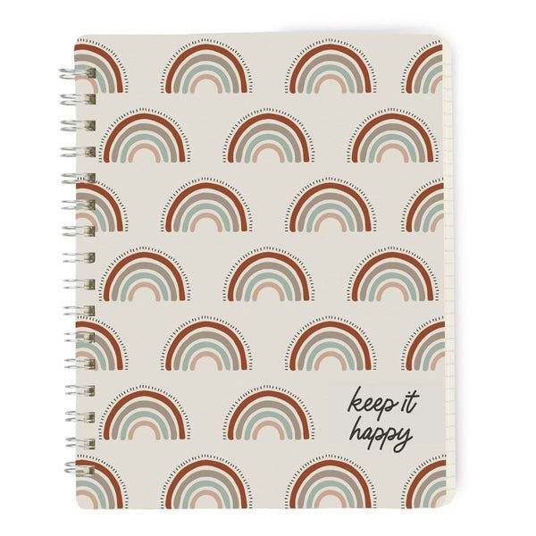 Keep It Happy Rainbow Spiral Notebook 5.75 7.50 linedages