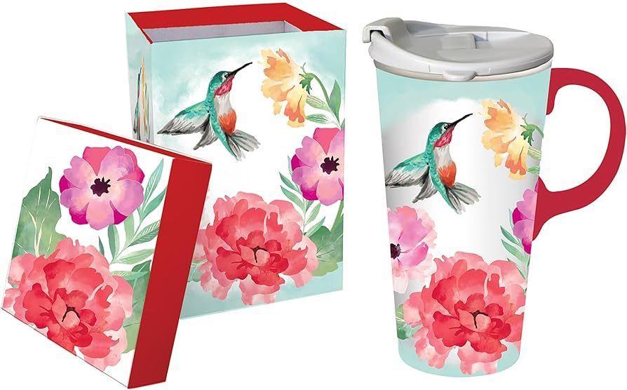 Floral travel cup