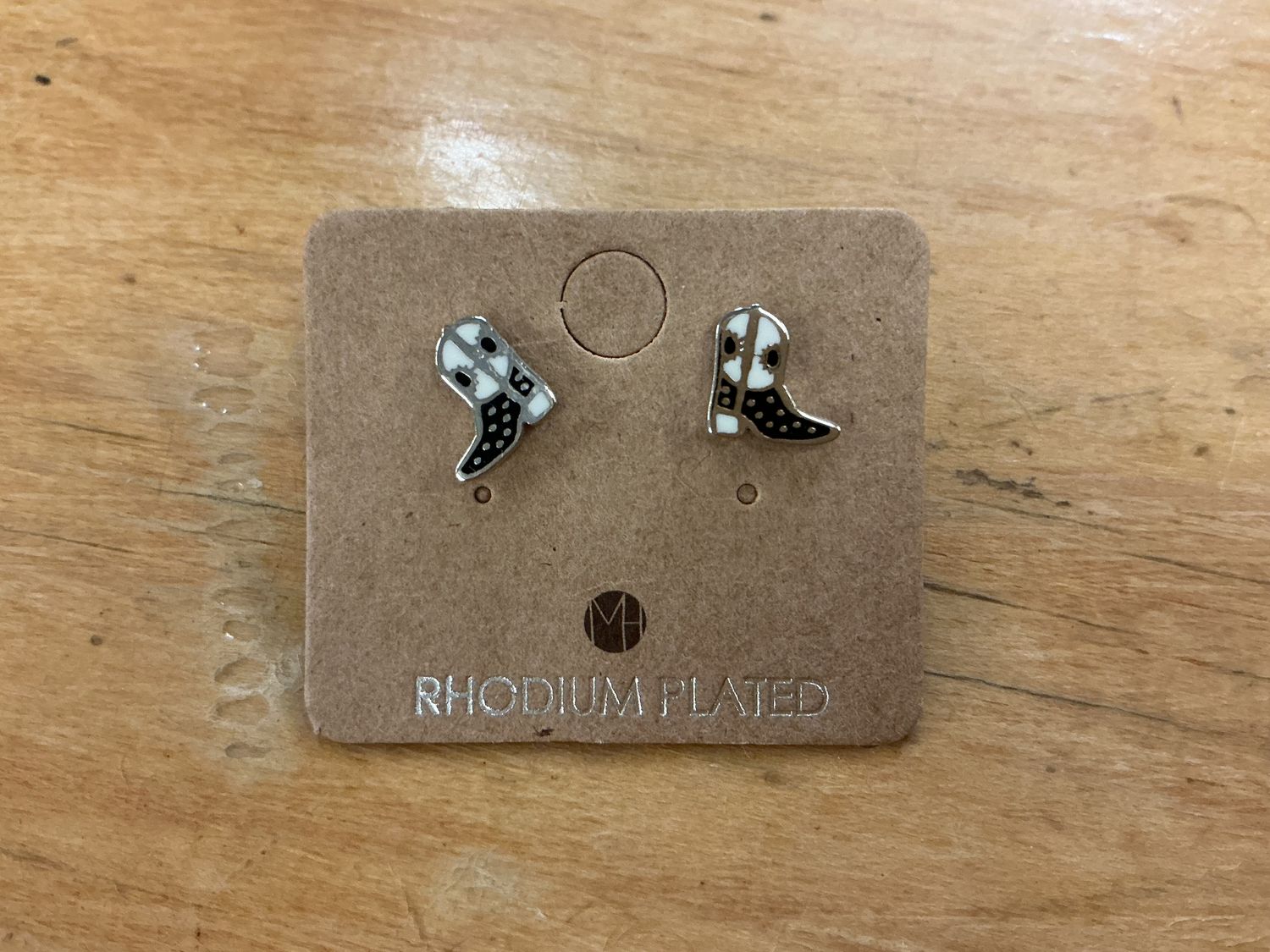 Silver Boot Studs - Earrings