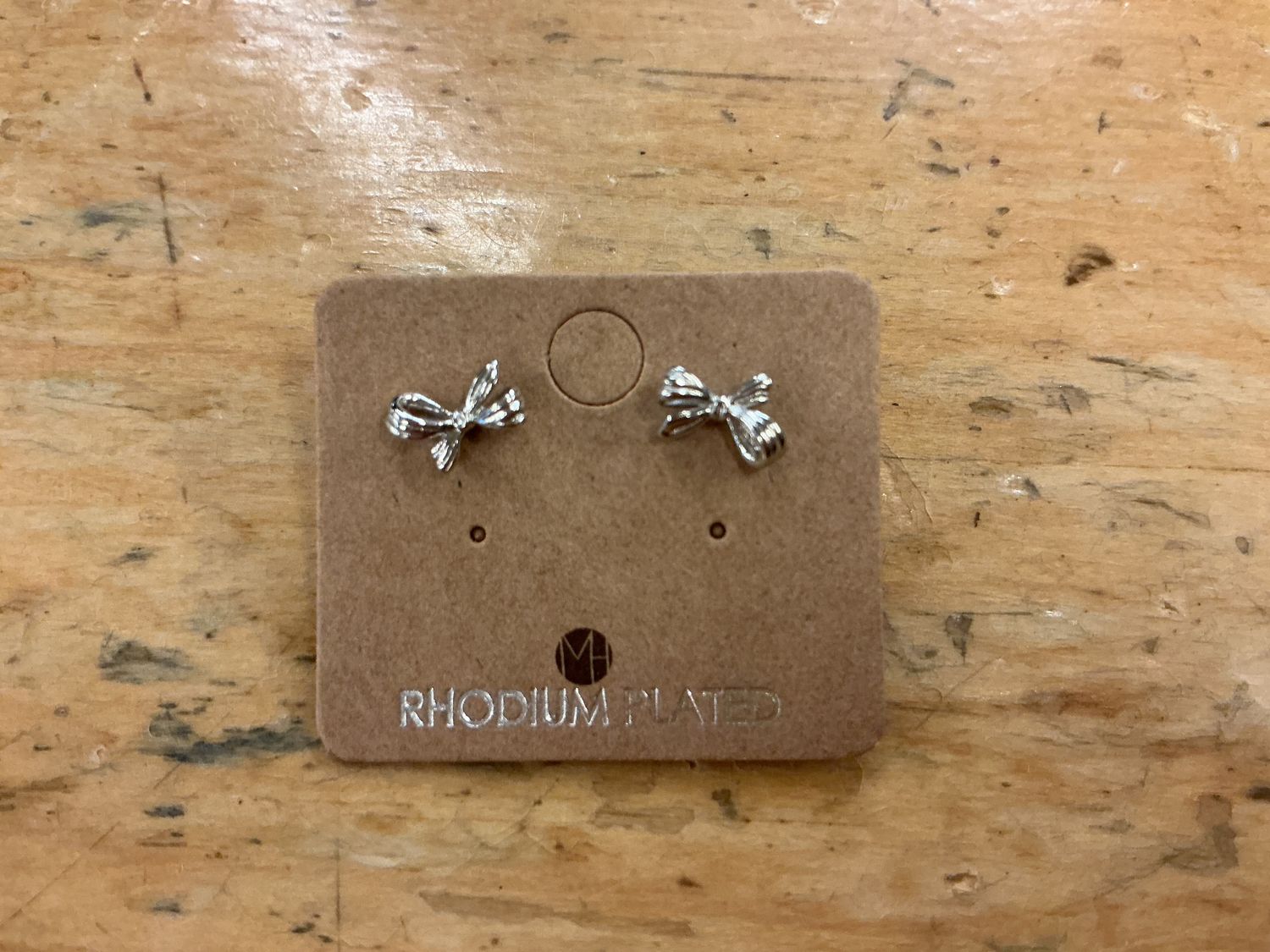 Mini Silver Bow Studs - Earrings
