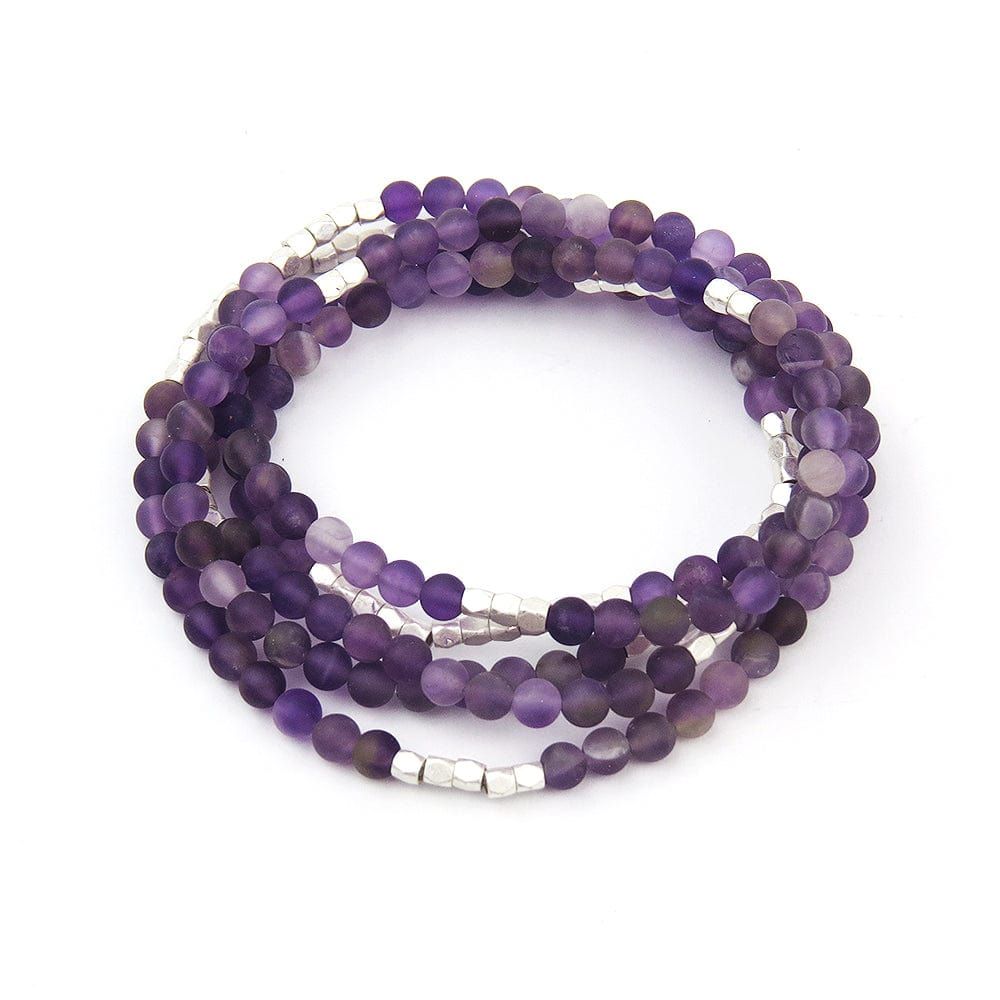Amethyst Wrap Bracelet