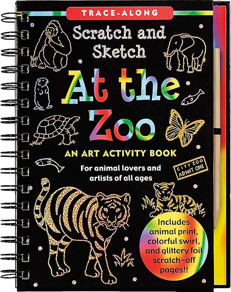 At the Zoo Scratch &amp; Sketch (An Art Activity Book for Animal Lovers and Artists of All Ages) (Trace-Along Scratch and Sketch) by Lee Nemmers
