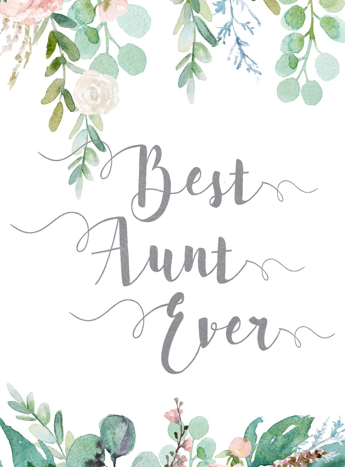 Best Aunt Floral Sign