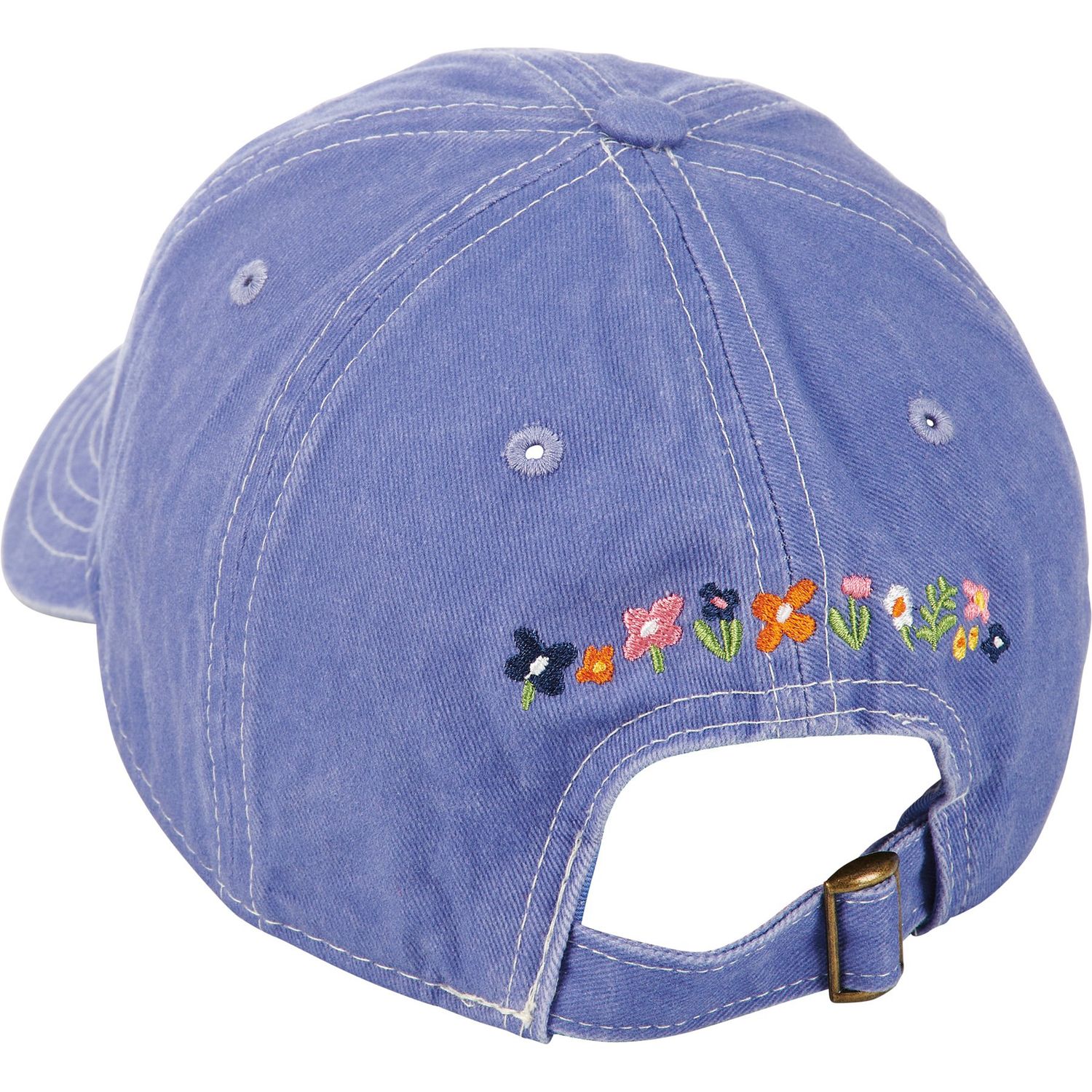 Blue Floral Primitives by Kathy Stonewashed Baseball Cap