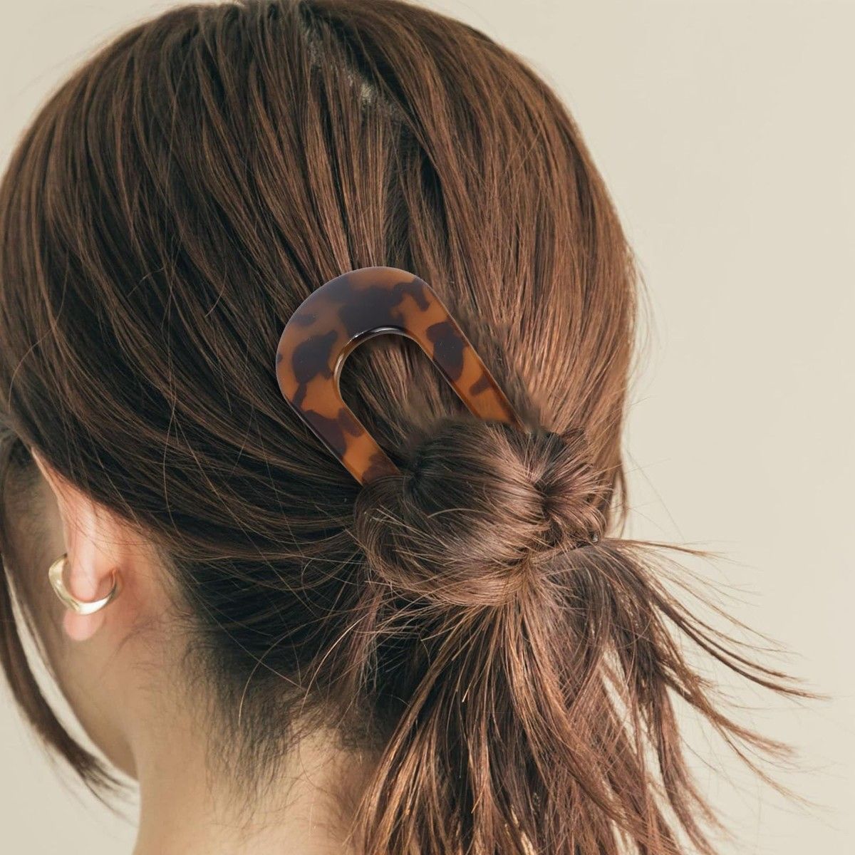 Brown Twist Hair Clip Set