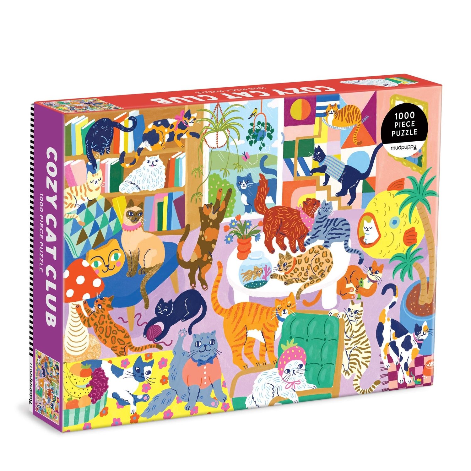 Cozy Cat Club 1000 Piece Family Puzzle, by Mudpuppy