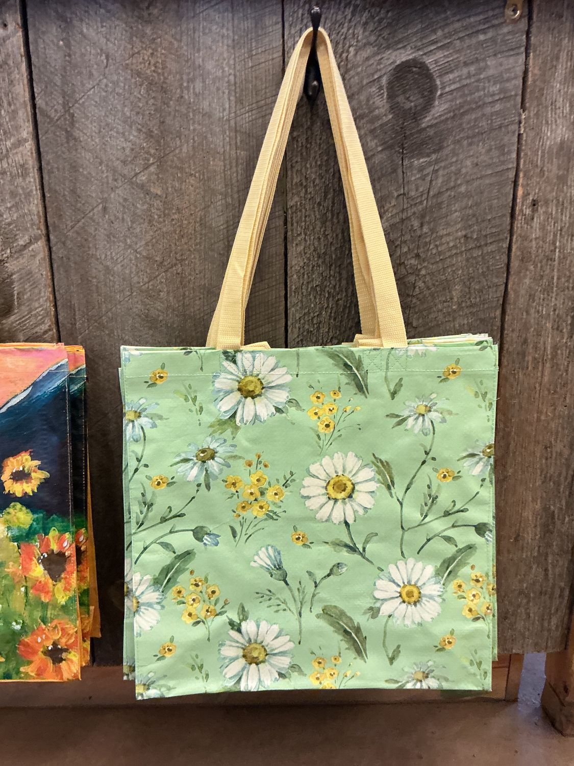 Green Daisy Large - Reusable Bag