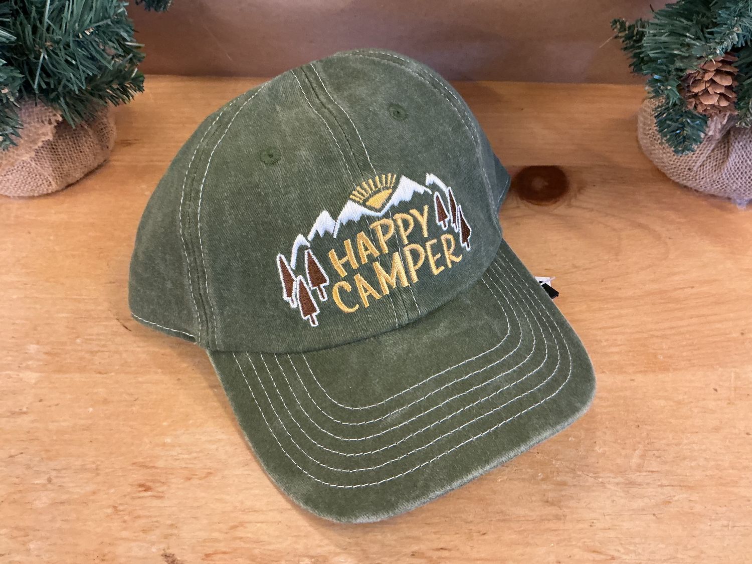 Green Happy Camper Cap