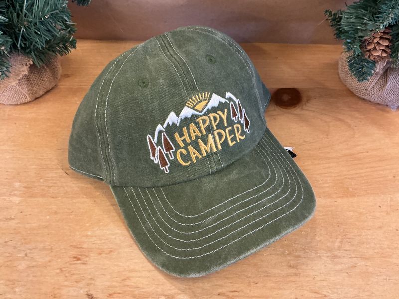 Green Happy Camper Cap