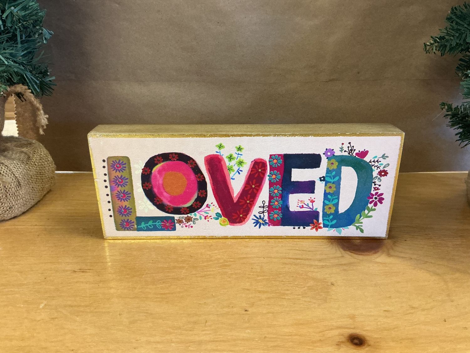 Loved - Wooden Box Sign