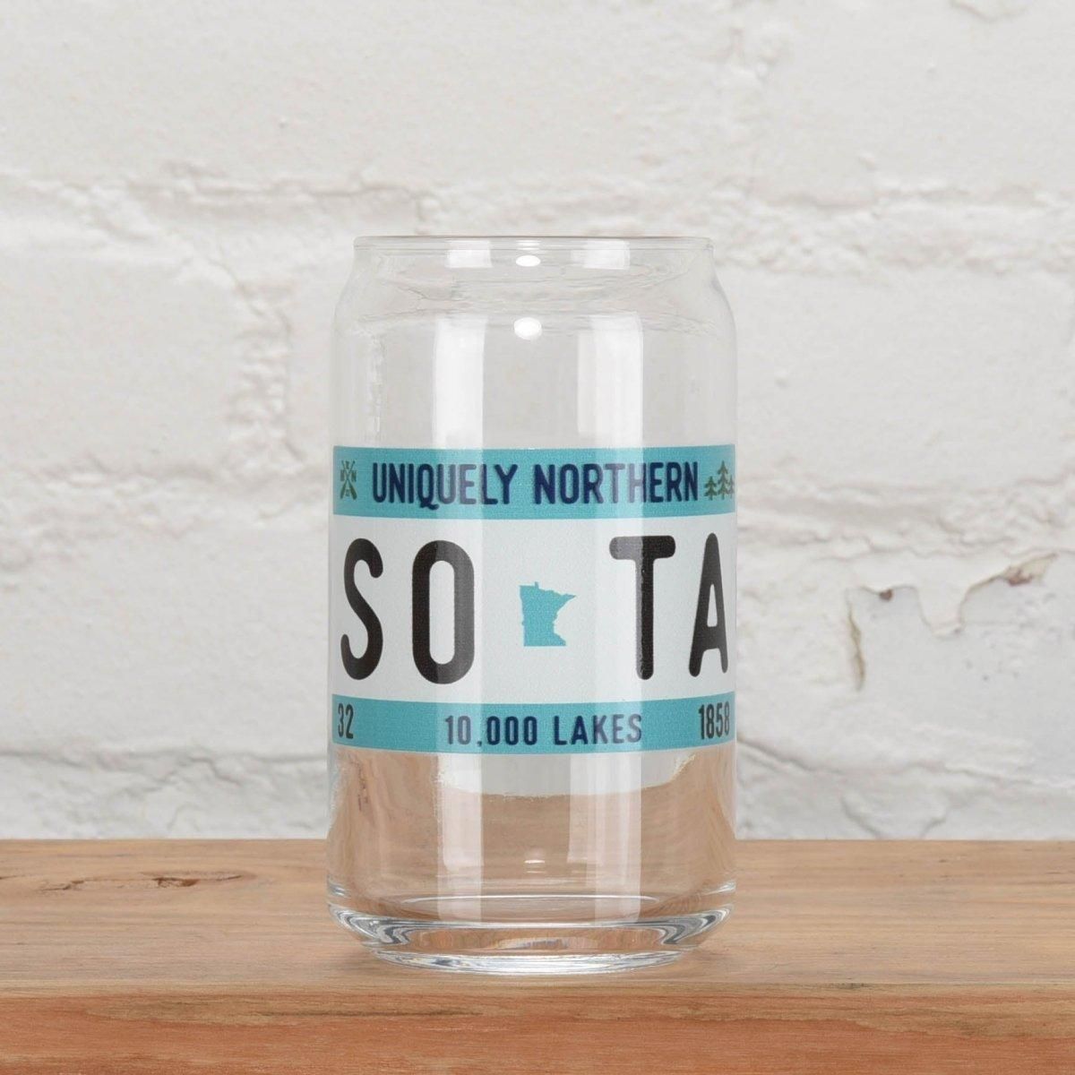 Beer Glass with License Plate Design by Sota Clothing