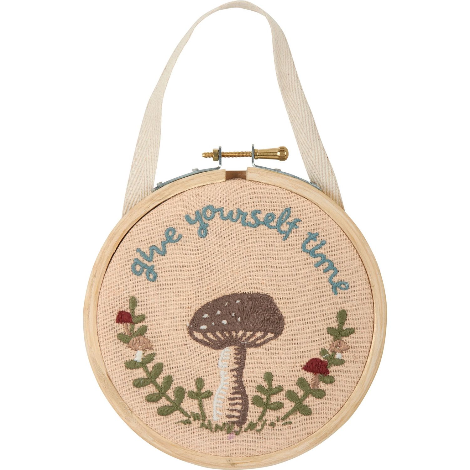 Give Yourself Time Mushroom Stitchery